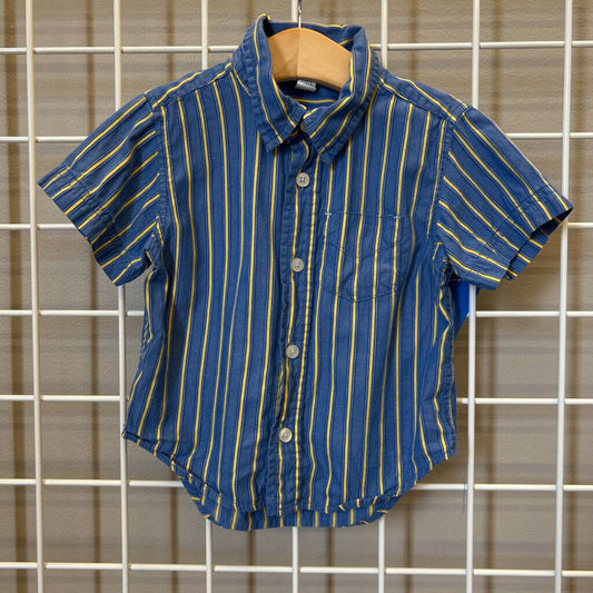 Baby Gap Stripe SS Button Up - 18/24m