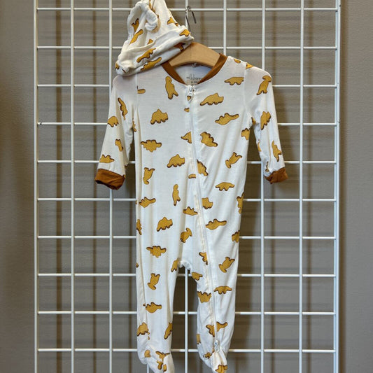 Milkberry Animal Zip Sleeper w/ Hat - 6/9m