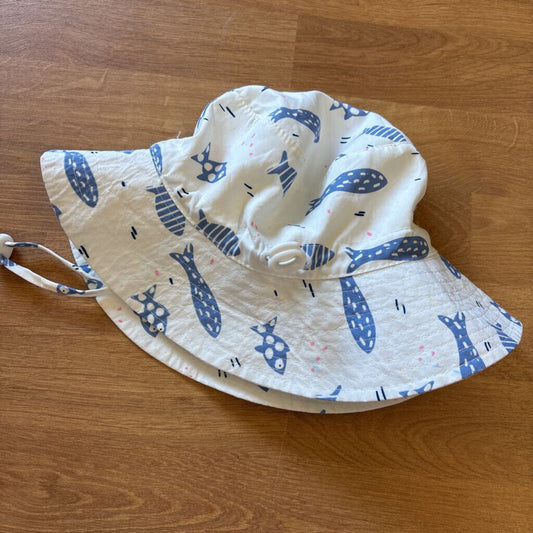 White Fish Sun Hat