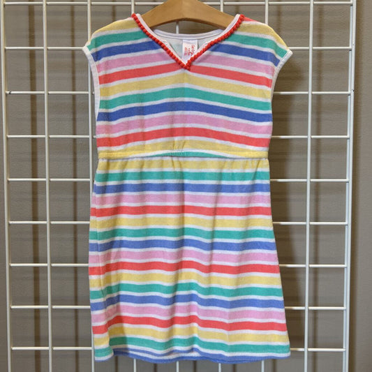 Cat & Jack Stripe One Pc Swim Cover Up Dress - 6/6x