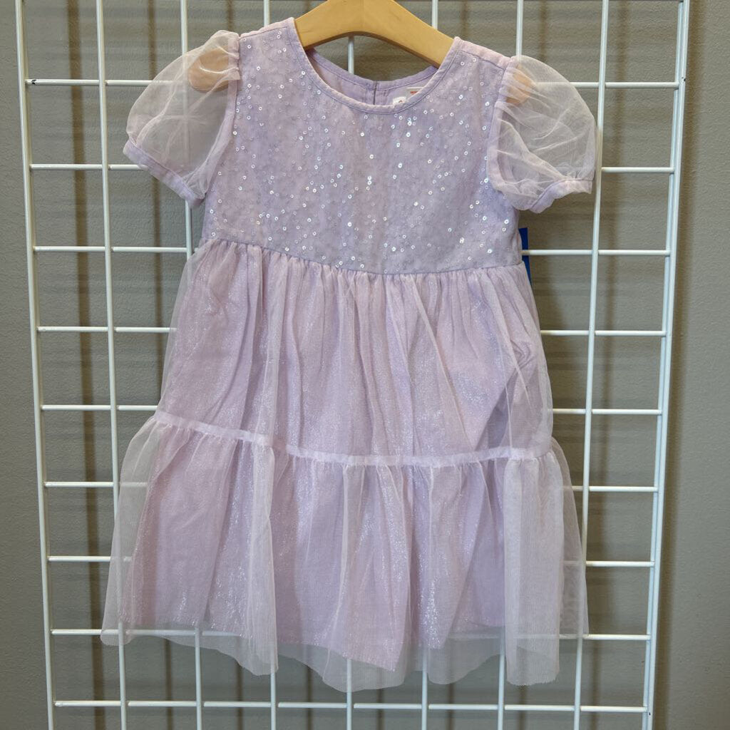 Cat & Jack Sparkle Tulle SS Dress - 4T
