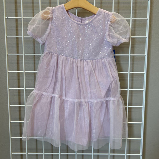 Cat & Jack Sparkle Tulle SS Dress - 4T