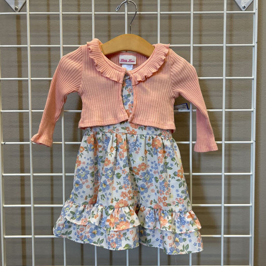 Little Lass Floral Dress Set - 12m