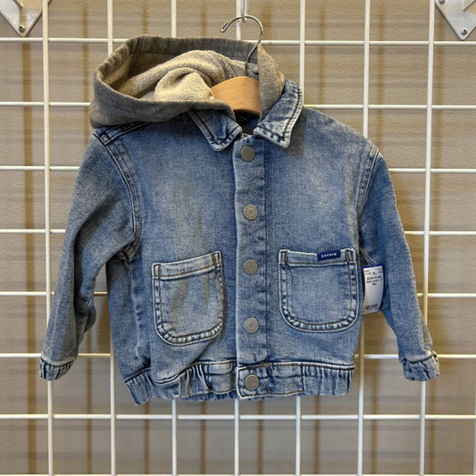 &Denim Hooded Denim Jacket - 2T