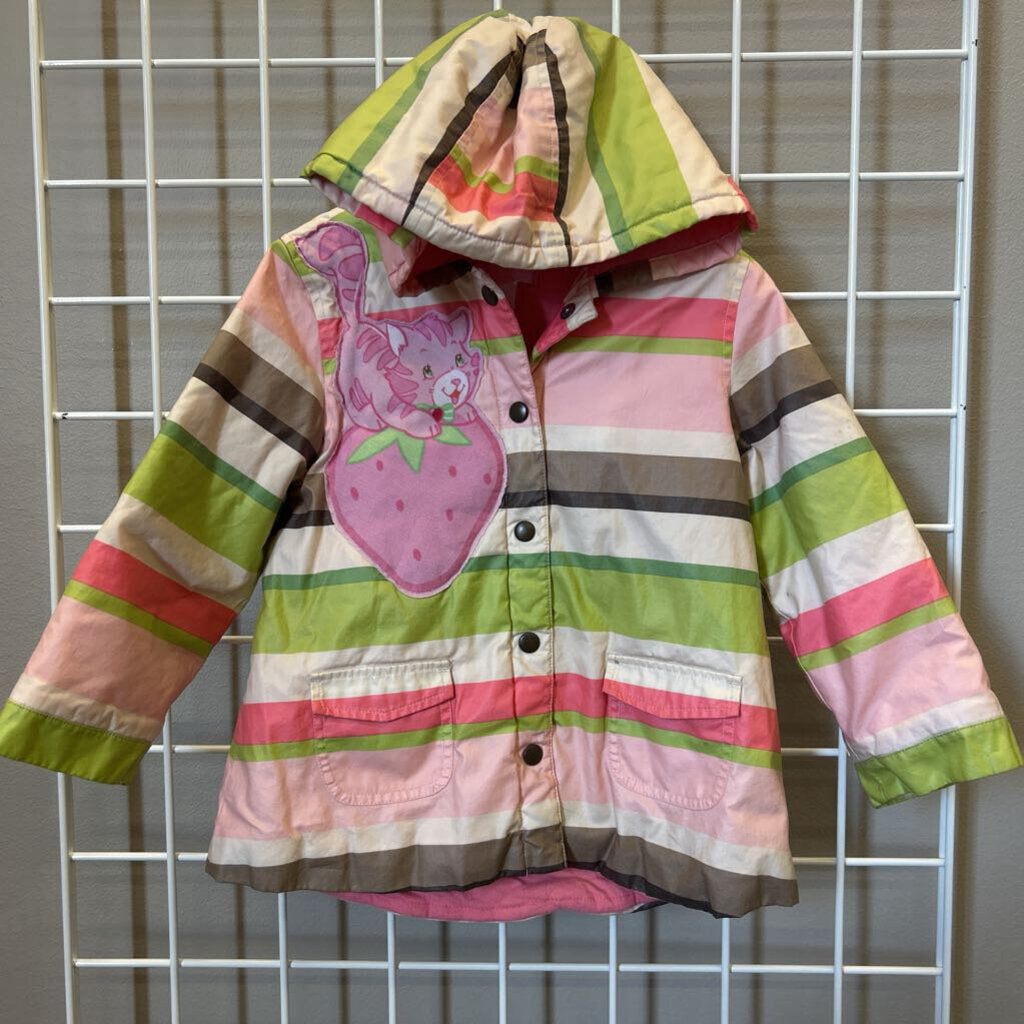 Janie & Jack Strawberry Shortcake Rain Jacket (wear/marks) - 2/3