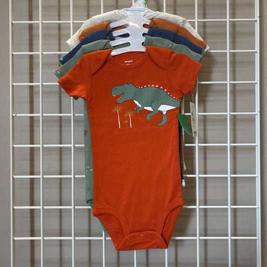 NWT Carter's Dino SS Onesies 5 Pack - 18m