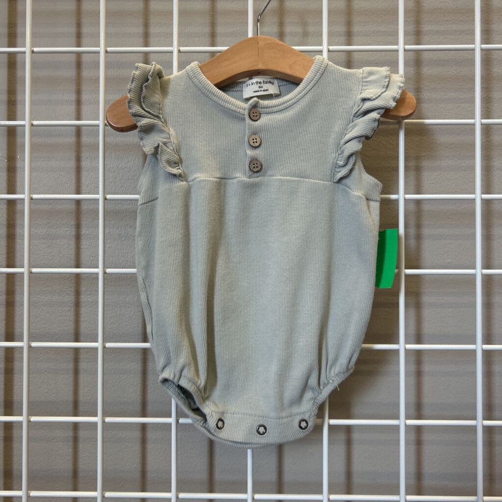 1+ In The Family Ribbed Bubble Romper - 9m