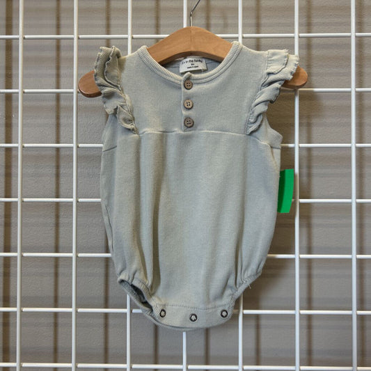 1+ In The Family Ribbed Bubble Romper - 9m