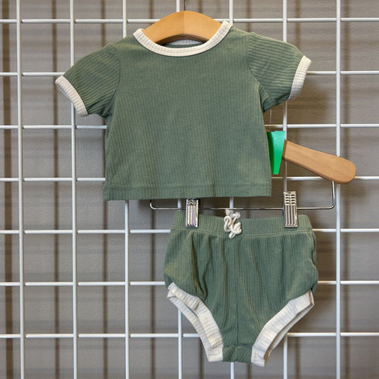 Cat & Jack Ribbed Two Pc Set - 3/6m