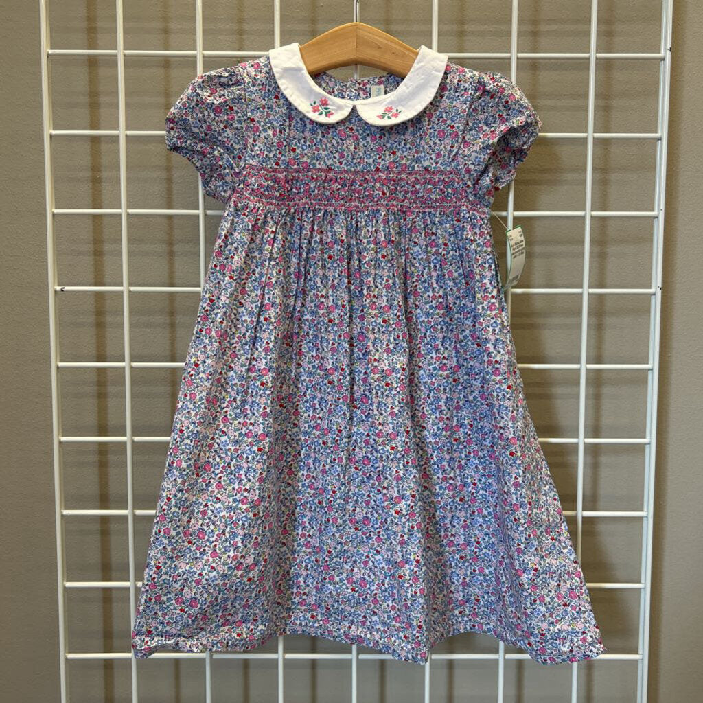 JoJo Maman Bebe Floral SS Dress (discoloration along collar) - 2/3