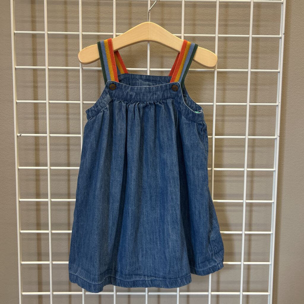 Hanna Andersson Rainbow Strap Chambray Tank Dress - 3