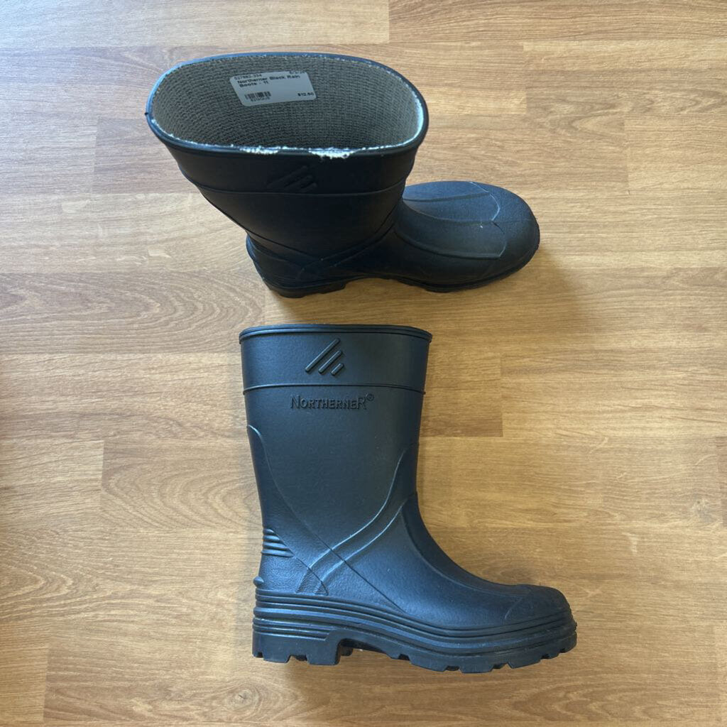 Northerner Black Rain Boots - 11