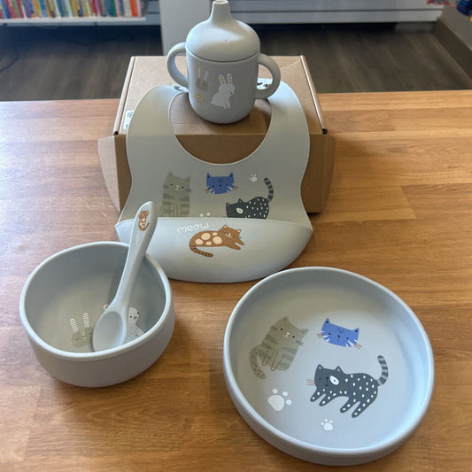 NEW Silicone Grey Dining Set