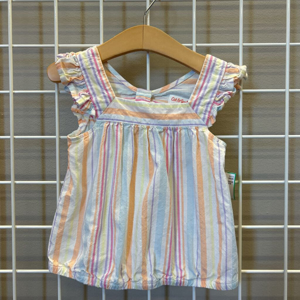 Cat & Jack Striped Linen Tank - 4/5