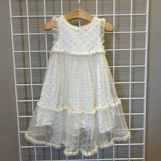 Mini Boden Metallic Dot Dress - 2/3