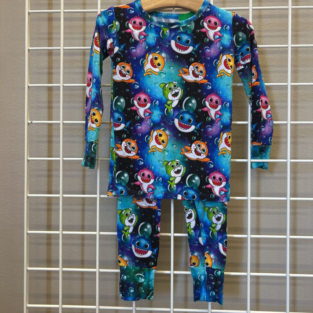 Boo Boo Bamboo Baby Shark Pjs - 3T