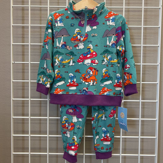 NWT Little Bird Bamboo Smurfs Two Pc Set - 18/24m
