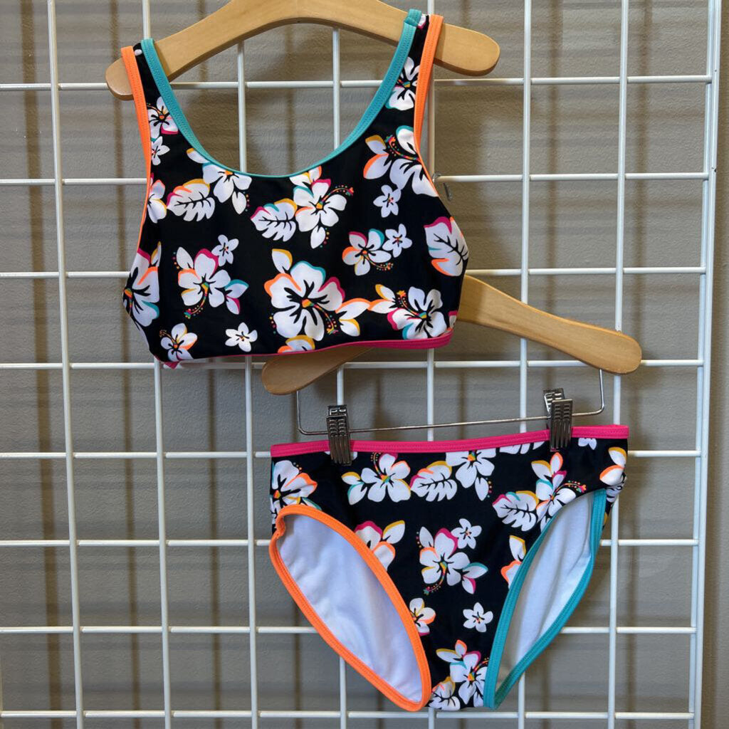 Cat & Jack Floral Two Pc Swim - 10/12