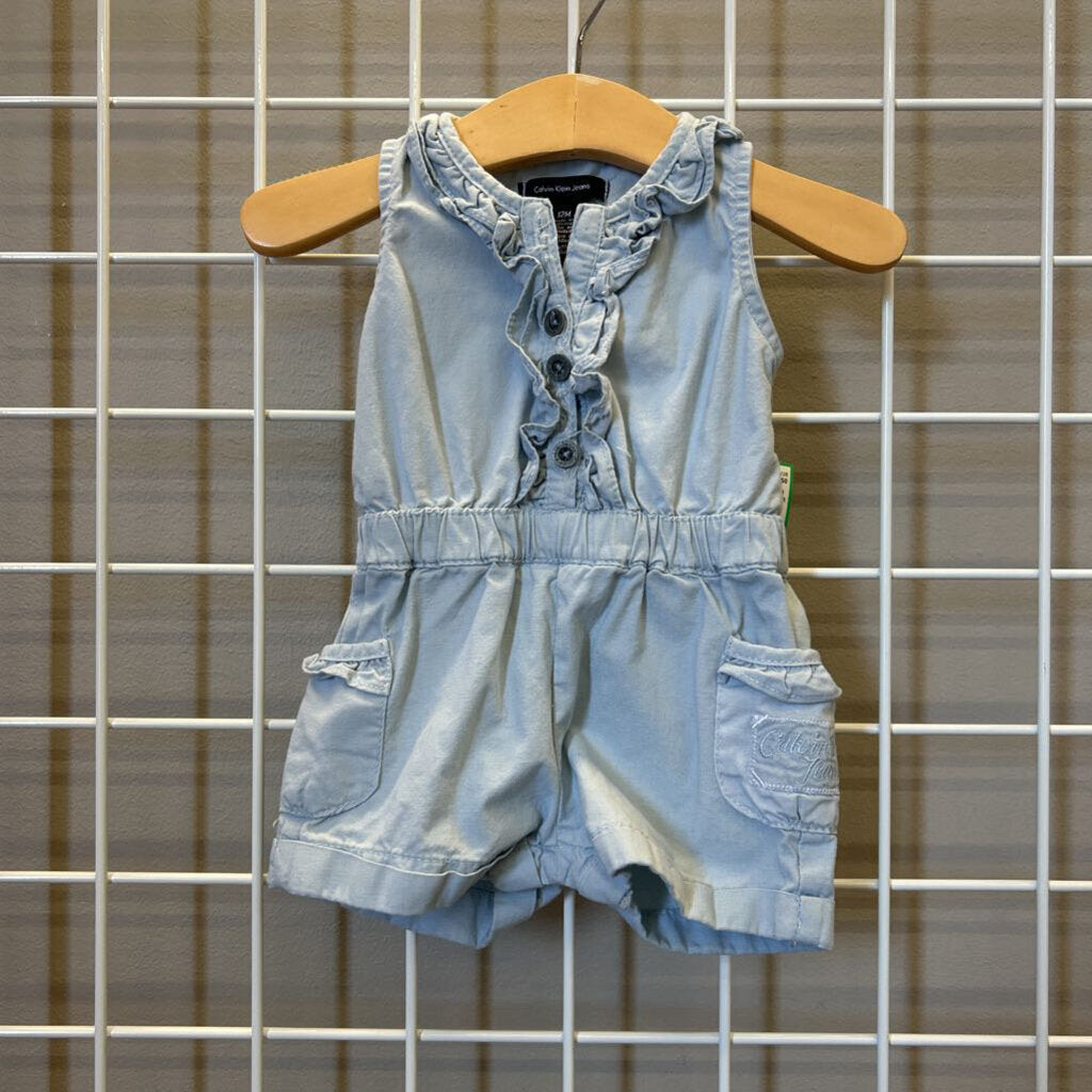 Calvin Klein Denim Tank Romper - 12m