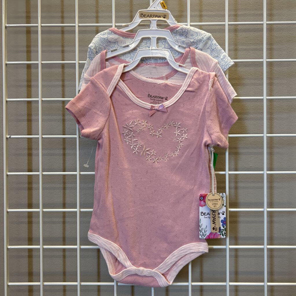 NWT Bear Paw SS Onesies - 6/9m