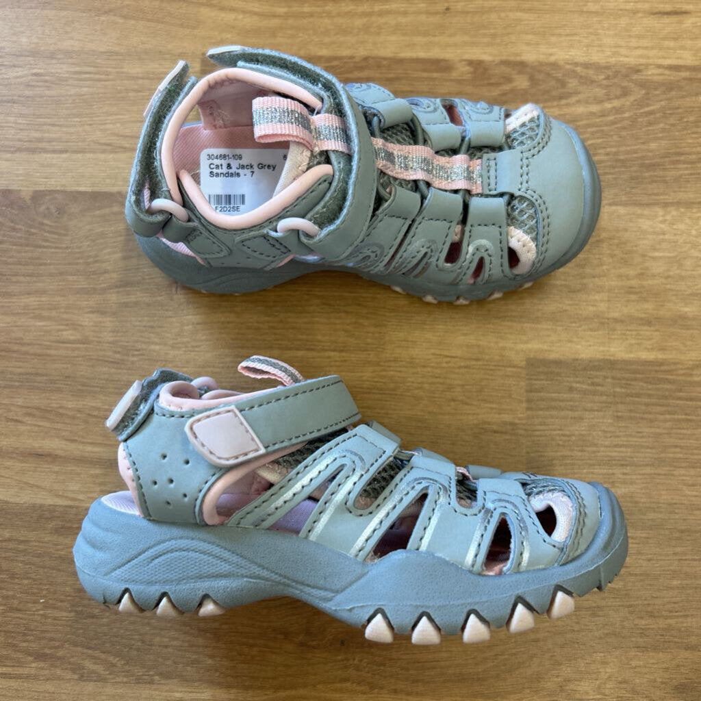 Cat & Jack Grey Sandals - 7