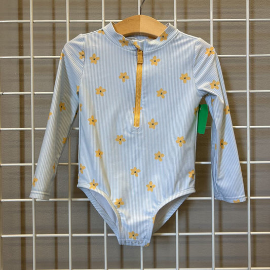 Carter's Flower LS One Pc Swim - 3T