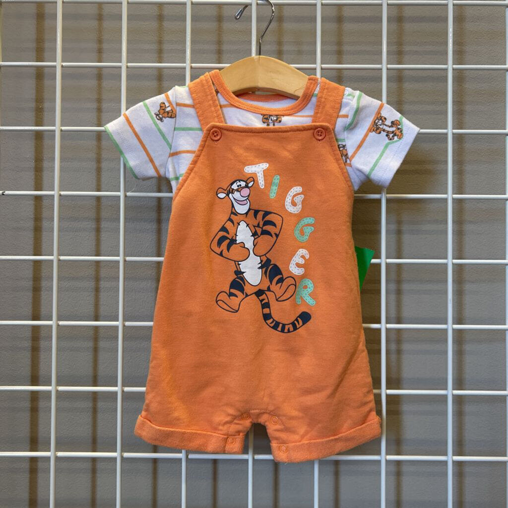 Disney Baby Tigger Short Overall Set - 6/9m