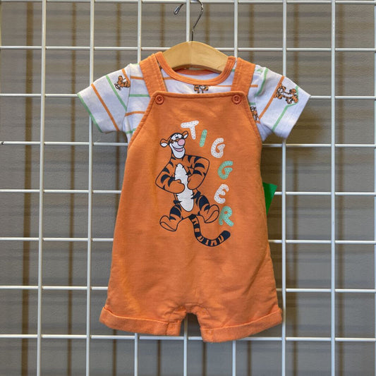 Disney Baby Tigger Short Overall Set - 6/9m