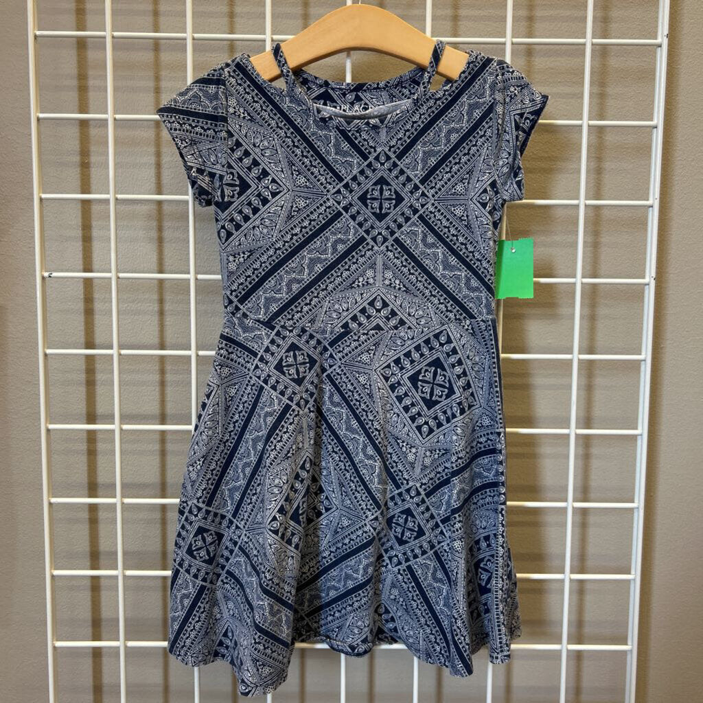 Children's Place Paisley Cold Shoulder SS Dress - 5/6