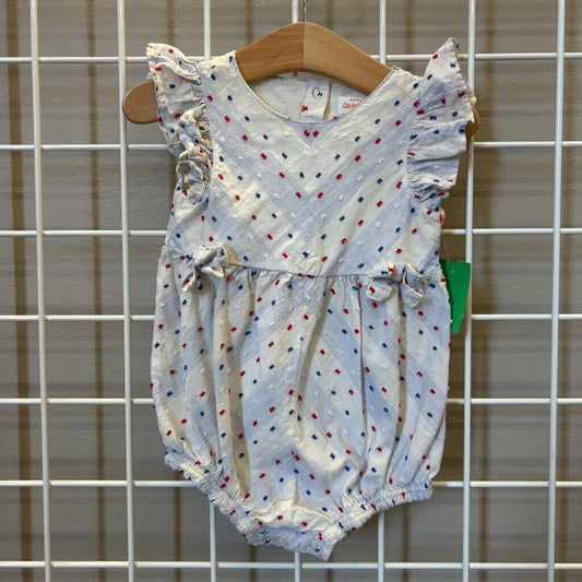 Cat & Jack Swiss Dot Bubble Romper - 18m