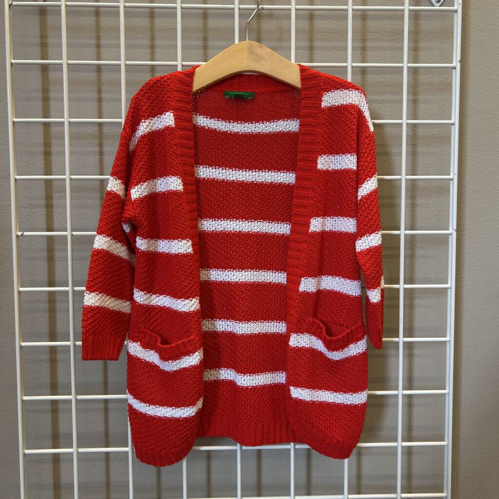 Dip Stripe Open Knit Cardigan - 5T