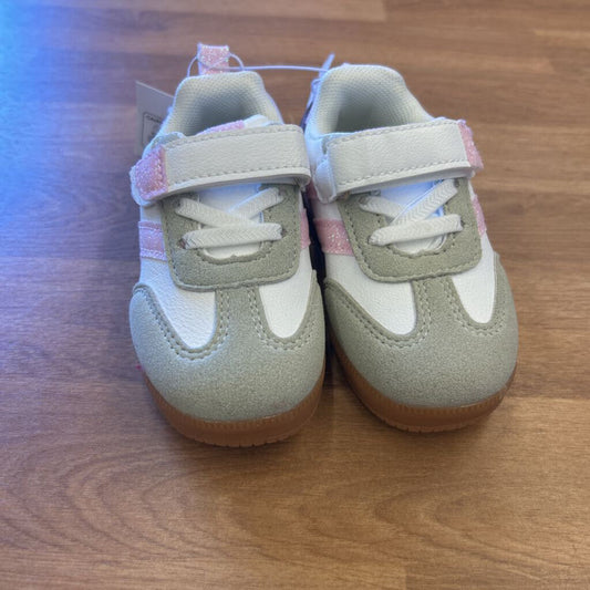 NWT First Steps Sparkle Pink/White Sneakers 5