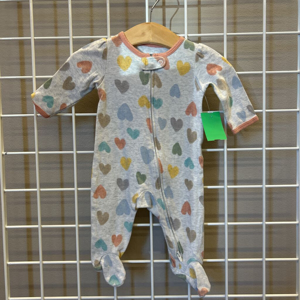 Carter's Hearts Zip Sleeper - 3m