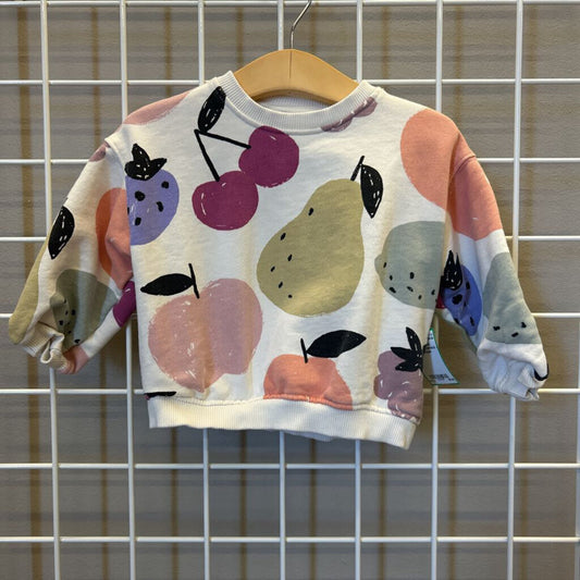 Zara Fruits Cropped Crewneck - 4T