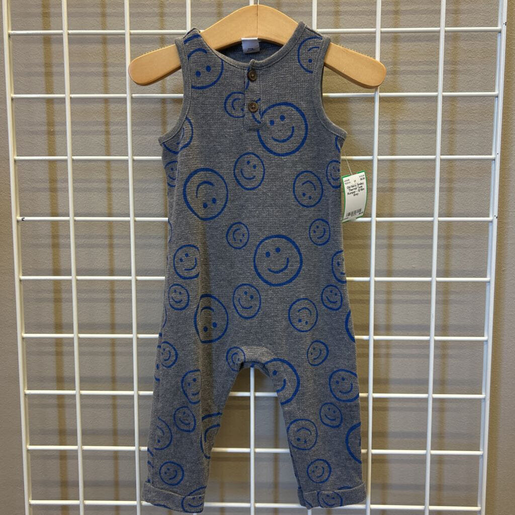 Old Navy Smiley Thermal Tank Romper - 12/18m