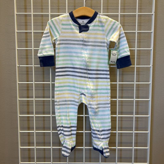 Honest Striped Zip Sleeper - 6/9m