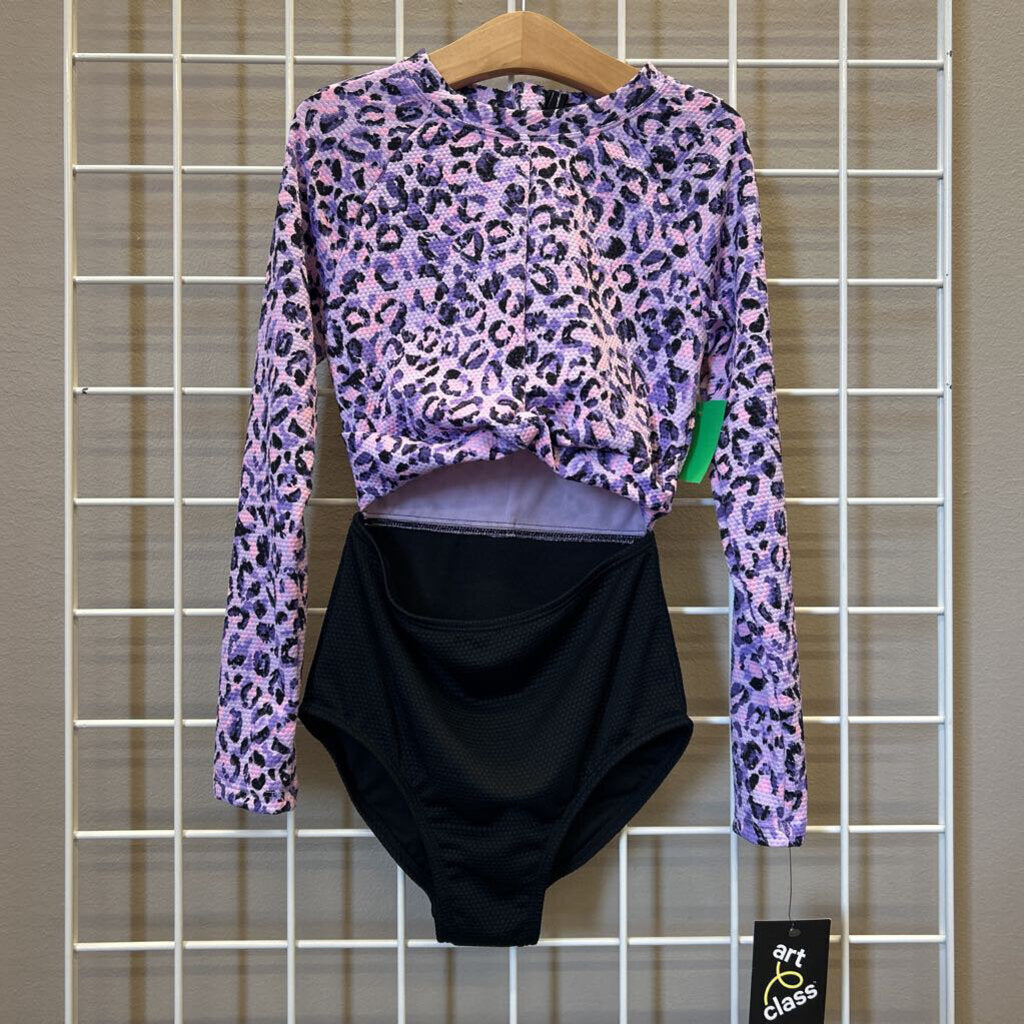 NWT Art Class Leopard LS One Pc Swim - 8