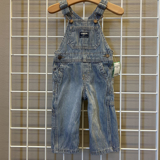 Osh Kosh Railroad Stripe Overalls - 12m