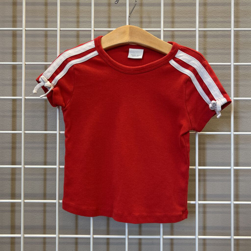 Zara Stripe Sleeve SS Baby Tee - 8/9