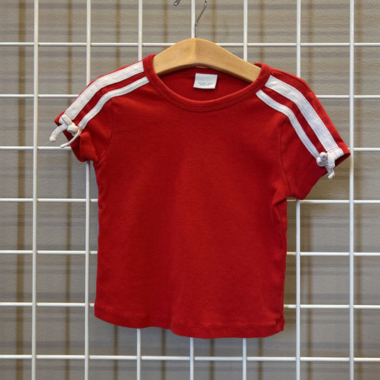 Zara Stripe Sleeve SS Baby Tee - 8/9