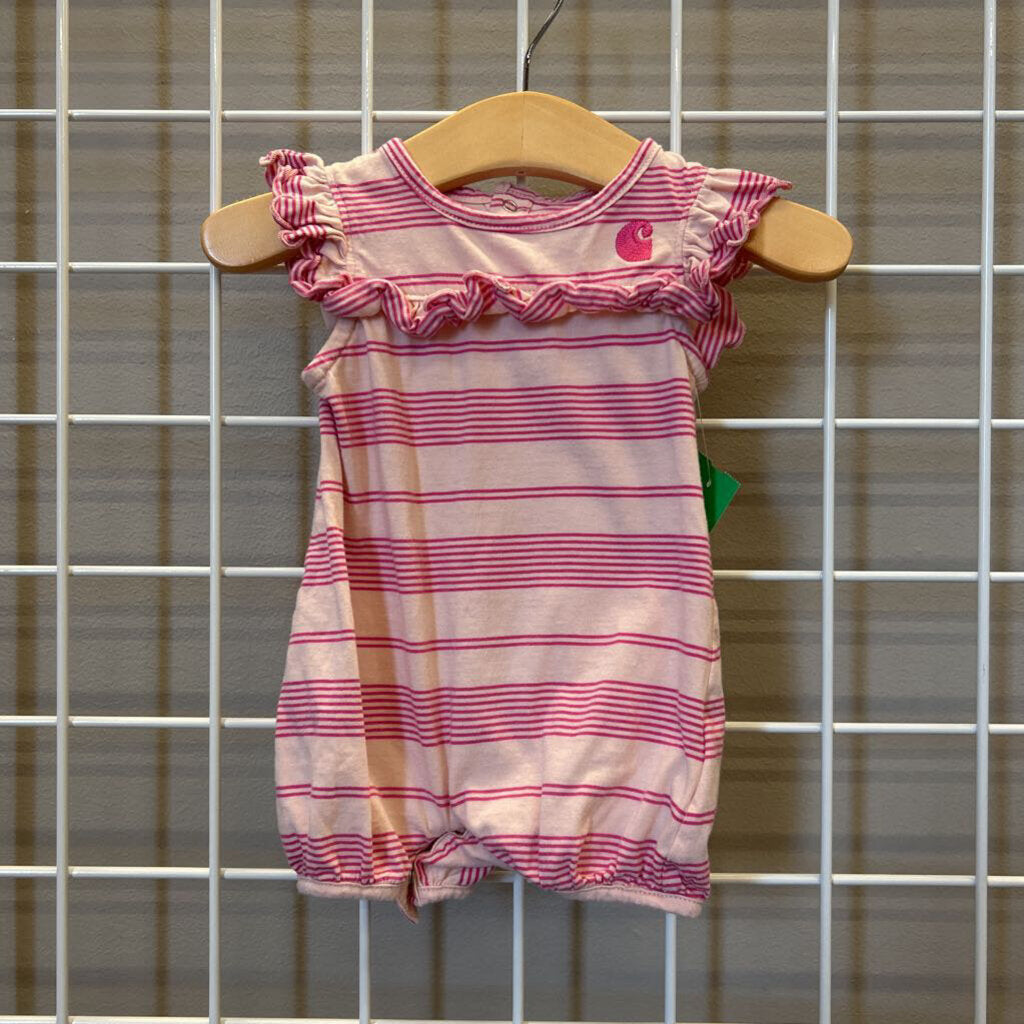Carhartt Stripe SS Bubble Romper - 6m