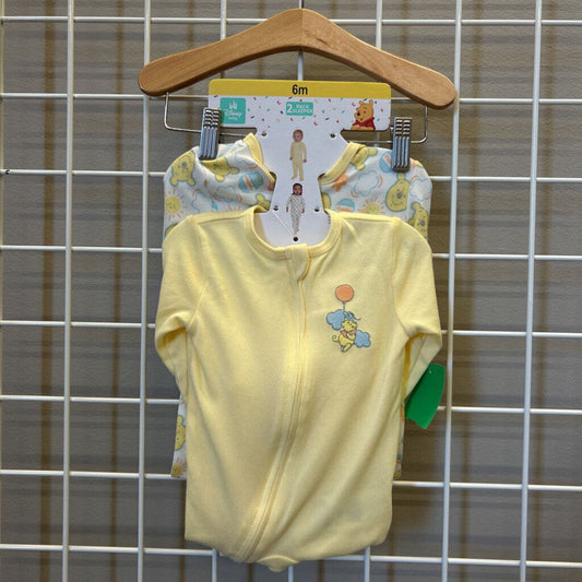NWT Disney Baby Pooh 2 Pack Sleepers - 6m