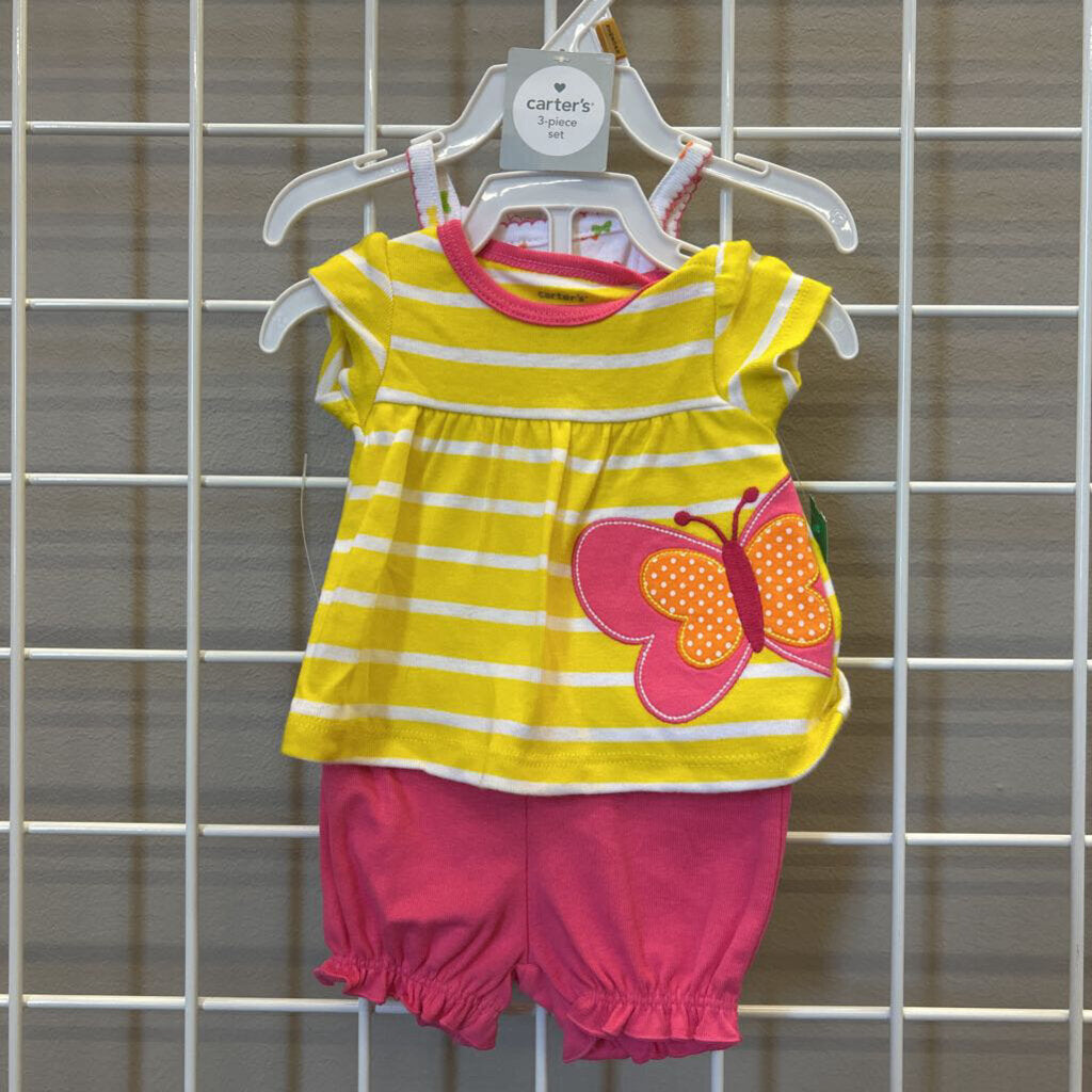 NWT Carter's Butterfly Three Pc Set - NB