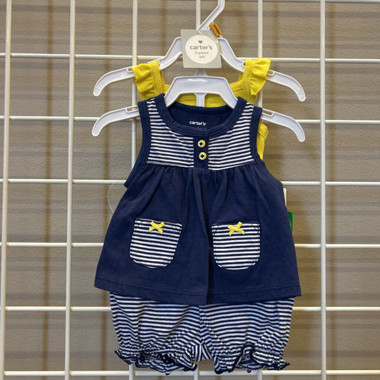NWT Carter's Elephant Three Pc Set - NB