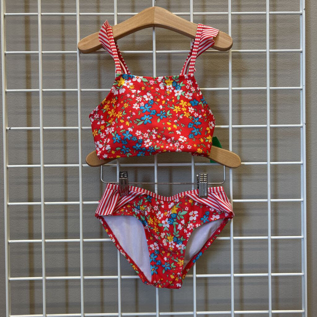 Cat & Jack Floral Two Pc Swim - 6/6x