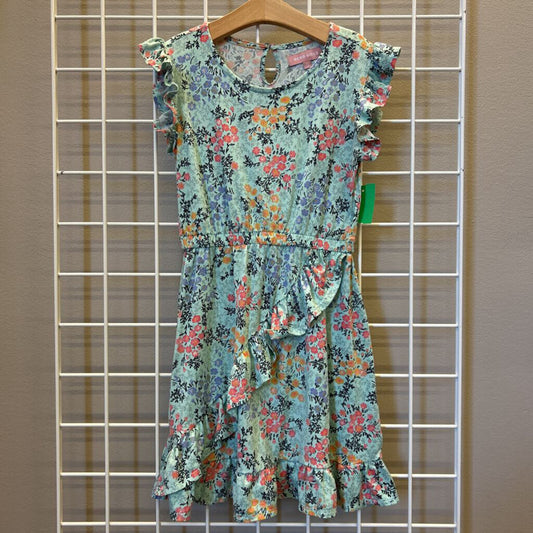 BCBG Girls Floral Ruffle SS Dress - 7/8