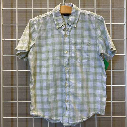 Gap Kids Plaid SS Button Up - 6/7