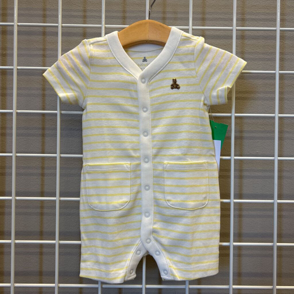 NWT Baby Gap Stripe Short Romper - 3/6m