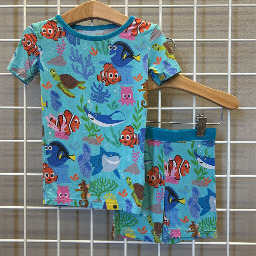 Little Sleepies FInding Nemo Bamboo Short Pjs (some marks / wear) - 3T