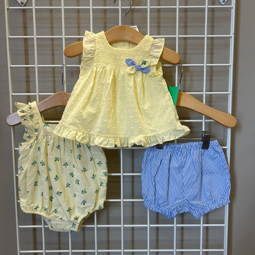 Little Me Floral Three Pc Set - 3m